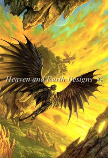 クロスステッチ刺繍チャート HAED 手芸 上級者 【セーブルの翼に乗って】 On Sable Wings