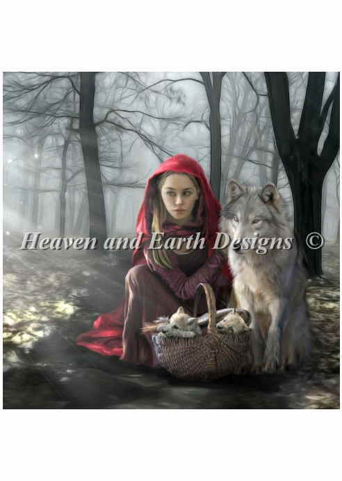 クロスステッチ図案 刺しゅう HAED 手芸 上級者 【魅惑のオオカミ】 Enchantment Of The Wolf