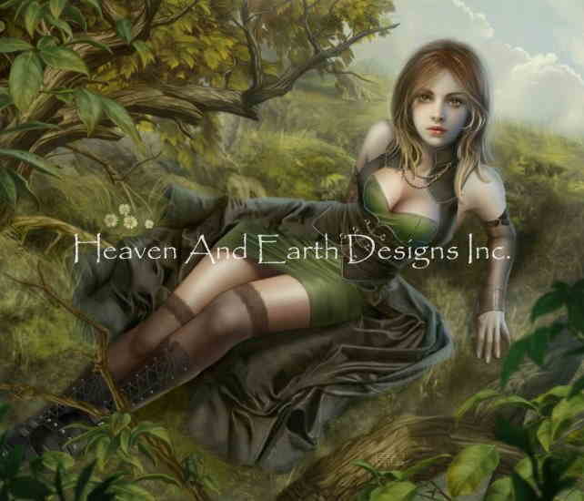 Cris Ortega クロスステッチ刺しゅうチャート HAED 図案 【Looking At You】 Heaven And Earth Designs 1