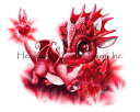 Sheena Pike クロスステッチ刺しゅうチャート HAED 図案 【July Ruby Lil DragonZ】 Heaven And Earth Designs 輸入 ドラゴン 竜 龍 誕生石 ルビー 宝石