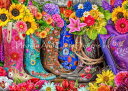 Lars Stewart クロスステッチ刺しゅうチャート HAED 図案 【 Mini Boots And Flowers 】 Heaven And Earth...