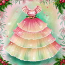 Jenoviya Art クロスステッチ 図案 刺しゅう チャート 【Christmas Dress】 Heaven And Earth Designs 輸入 上級者 クリスマス ドレス パーティー