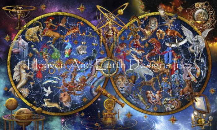 Ciro Marchetti クロスステッチ 図案 刺しゅう チャート 【Constellations CM】 Heaven And Earth Designs 輸入 上級者 星座 夜空 科学