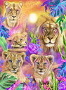 Sheena Pike クロスステッチ 図案 刺しゅう チャート 【Daydream Lions】 Heaven And Earth Designs 輸入 上級者 らいおん ライオン 獅子