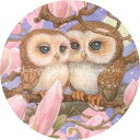 James Browne クロスステッチ 図案 刺しゅう チャート 【Ornament Love Owls】 Heaven And Earth Designs ...
