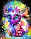 Sheena Pike クロスステッチ 図案 刺しゅう チャート 【Rainbow Lil Dragonz】 Heaven And Earth Designs 輸入 上級者 ドラゴン 龍 竜レインボー