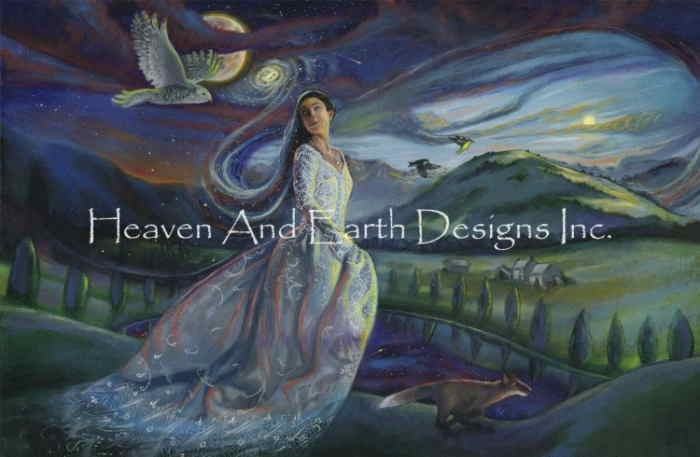 クロスステッチ刺繍チャート HAED 上級者 輸入 【夜のとばりが下りる頃】 Night Descends