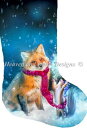 クロスステッチ図案 チャート HAED 手芸 上級者 【ファースト・スノーのクリスマスブーツ】 Stocking First Snow