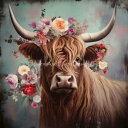 Ray Powers クロスステッチ 図案 刺しゅう チャート 【 Majestic Moo 】 Heaven And Earth Designs 輸入 上級者...