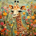 Roozbeh Bahramali クロスステッチ 刺しゅう チャート HAED 図案 【 Giraffe RB 】 Heaven And Earth Desi...
