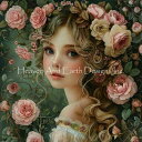 HAED Originals クロスステッチ 刺しゅう チャート HAED 図案 【 Flower Girl MMS 】 Heaven And Earth Designs 輸入 上級者 少女 女の子 ばら 薔薇 バラ ローズ