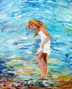 Karen Tarlton クロスステッチ 刺しゅう チャート HAED 図案 【 Girl On Beach 】 Heaven And Earth Desig...