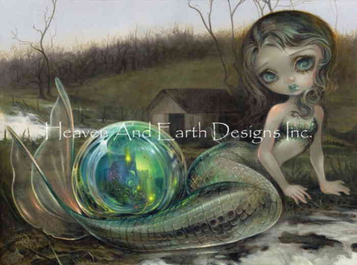Jasmine Becket-Griffith クロスステッチ 刺しゅう チャート Heaven And Earth Designs 図案 HAED 【 Prairie Mermaid 】 マーメイド 人魚