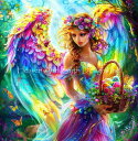 Jenoviya Art クロスステッチ 刺しゅう チャート HAED 図案 【 Rainbow Angel JA / Rainbow Angel JA Max...