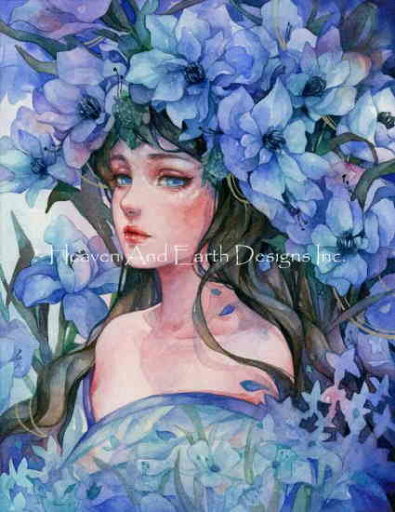Margaret Morales クロスステッチ 刺しゅう チャート HAED 図案 【 Asul 】 Heaven And Earth Designs 難しい 上級者 部屋 花 フラワー Margaret Morales クロスステッチ 刺しゅう チャート HAED 図案 【 Asul 】 Heaven And Earth Designs 難しい 上級者 部屋 花 フラワー