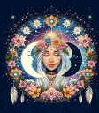 Whimsi Tea クロスステッチ 図案 刺しゅう チャート 【 Cosmic Bloom of The Triple Moon 】 Heaven And E...