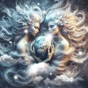 Malcolm Watson クロスステッチ 図案 刺しゅう チャート 【 Earth Twins 】 Heaven And Earth Designs 輸入 ...