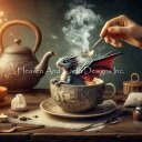 WhimsiTea クロスステッチ 図案 刺しゅう チャート 【 Tea Dragon 】 Heaven And Earth Designs 輸入 上級者 ドラ...