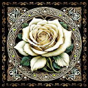 Malcolm Watson クロスステッチ 図案 刺しゅう チャート 【 White Rose MW 】 Heaven And Earth Designs 輸...