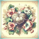 Malcolm Watson クロスステッチ 図案 刺しゅう チャート 【 Geraniums MW 】 Heaven And Earth Designs 輸入...