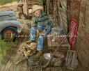 Ernie Francis クロスステッチ 図案 刺しゅう チャート 【 One Man And His Dog 】 Heaven And Earth Desi...