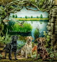 Aimee Stewart クロスステッチ 図案 刺しゅう チャート 【 QS The Library of Dogs Lab 】 Heaven And Ear...