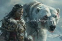 WhimsiTea クロスステッチ刺しゅうチャート HAED 図案 【 Winter Warrior 】 Heaven And Earth Designs 難し...
