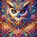 Malcolm Watson クロスステッチ 図案 刺しゅう チャート 【 Mystic Owl 】 Heaven And Earth Designs 輸入 上...