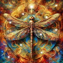 Helene Beland クロスステッチ 図案 刺しゅう チャート 【 Majestic Dragonfly 】 Heaven And Earth Desig...