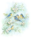 Karen Tarlton クロスステッチ 図案 刺しゅう チャート 【 Blue Birds 】 Heaven And Earth Designs 輸入 上級...