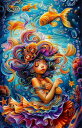 Jenoviya Art クロスステッチ 図案 刺しゅう チャート 【 Underwater World of Sirena 】 Heaven And Eart...