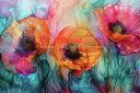 Peggy Collins クロスステッチ 図案 刺しゅう チャート 【 Trio of Poppies 】 Heaven And Earth Designs ...