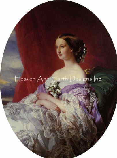 Franz Xavier Winterhalter 名画 フランツ・ヴィンターハルター クロスステッチ図案 【ウジェニー・ド・モンティジョ】 HAED 輸入 The Empress Eugenie