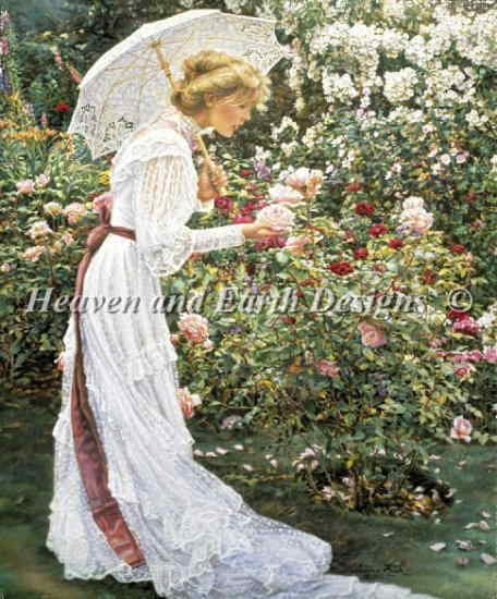 Sandra Kuck クロスステッチ刺しゅうチャート HAED 図案 【Garden Walk Max Colors】 Heaven And Earth Designs