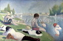 Georges Seurat(ジョルジュ・スーラ) 名画 【アニエールの水浴-Bathers At Asnieres-】 HAED クロスステッチ刺しゅう 図案...