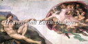 Michelangelo ミケランジェロ・ブオナローティ 名画 クロスステッチ刺しゅうチャート HAED 図案 【Creation of Adam】 Heave...