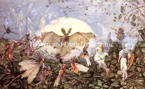 John Anster Fitzgerald アンスター・フィッツジェラルド 名画 クロスステッチ刺しゅうチャート HAED 図案  Heaven And Earth Designs