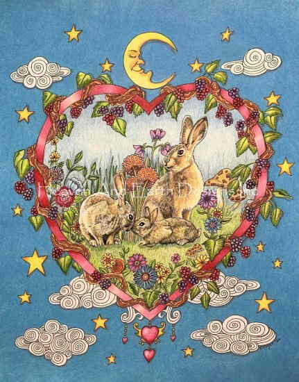 Delight Prescott クロスステッチ刺しゅうチャート HAED 図案 【Some Bunny Loves You】 Heaven And Earth Designs 輸入 上級者様向け
