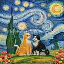 Randal Spangler クロスステッチ刺しゅうチャート HAED 図案 【Mini A Van Gogh Night】 Heaven And Earth...
