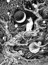 Sheila Rayyan クロスステッチ刺しゅうチャート HAED 図案 【Supersized Cheshire Cat】 Heaven And Earth...