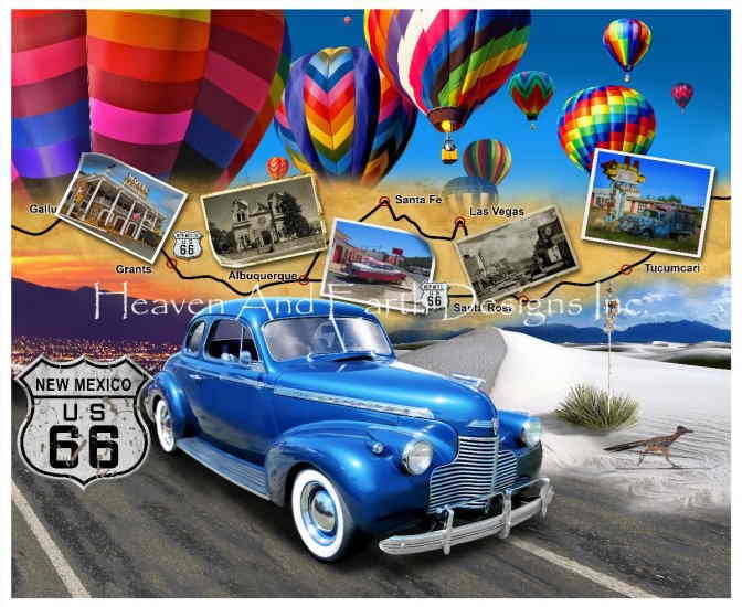 Jim Todd クロスステッチ刺しゅうチャート HAED 図案 【New Mexico Route 66】 Heaven And Earth Designs 難しい 輸入 上級者様向け
