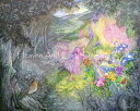 Josephine Wall クロスステッチ刺しゅうチャート HAED 図案 【A Splash of Fairy Magic】 Heaven And Earth Designs 輸入 上級者 妖精 フェアリー モノクロ 色彩 水遣り 花