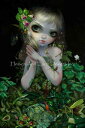 Jasmine Becket-Griffith クロスステッチ刺しゅうチャート HAED 図案 【Green Goddess】 Heaven And Earth Designs 輸入 上級者 少女 女の子 植物