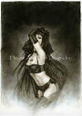 Luis Royo クロスステッチ刺しゅうチャート HAED 図案 【Prohibited】 Heaven And Earth Designs 輸入 上級者 ガーターベルト アンダーウェア 下着 下着姿 女 女性