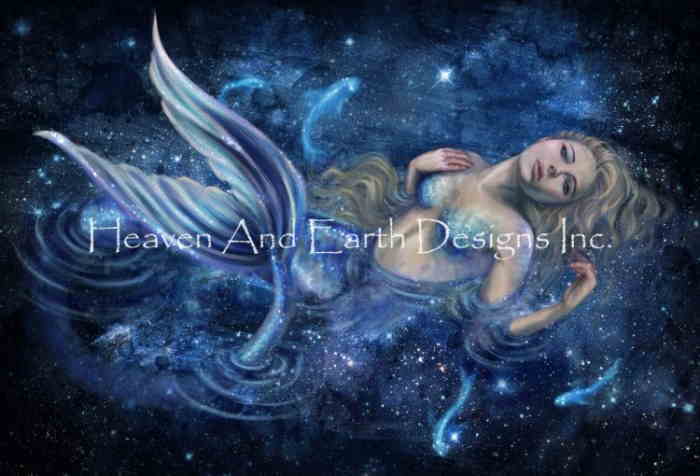 Selina Fenech クロスステッチ刺しゅうチャート HAED 図案 【Swimming In Starlight】 Heaven And Eart..
