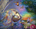 Josephine Wall クロスステッチ刺しゅうチャート HAED 図案 【She】 Heaven And Earth Designs 難しい 上級者 人物 クジャク 孔雀 羽根 夢