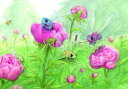 Natacha Chohra クロスステッチ刺しゅうチャート HAED 図案 【Peonies And Frognflies】 Heaven And Earth...