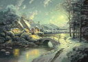 Thomas Kinkade クロスステッチ刺しゅうチャート HAED 図案 【Christmas Moonlight】 Heaven And Earth De...