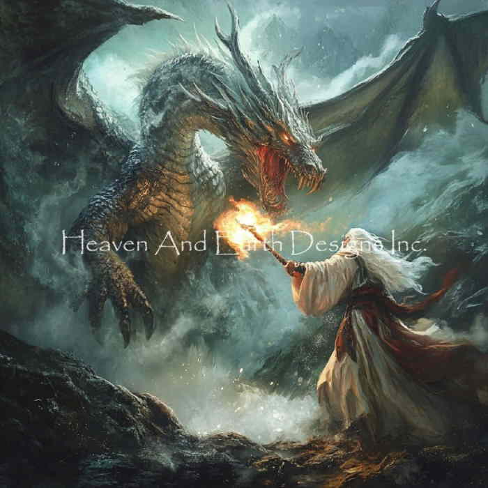 The Solo Collection クロスステッチ刺しゅうチャート HAED 図案 【 Solo Warrior 】 Heaven And Earth..