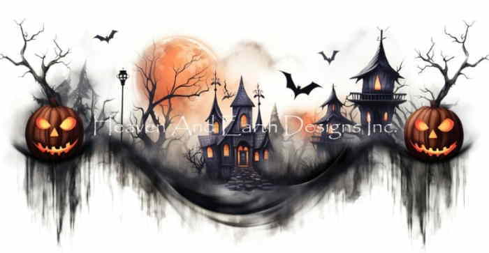 The Solo Collection クロスステッチ 図案 刺しゅう チャート 【 Eerie 】 Heaven And Earth Designs 輸入 上級者 ハロウィン ハロウィーン ジャックオランタン ジャックオーランタン